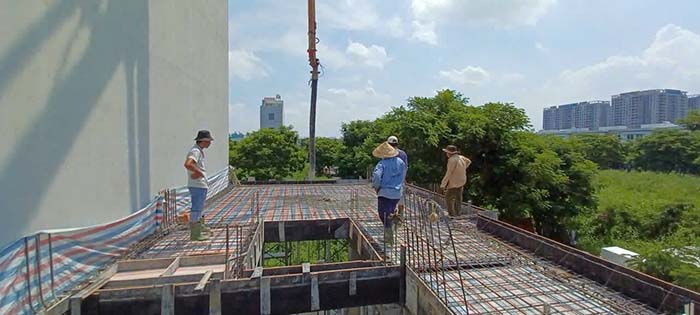 Thi công sàn trong xây nhà phần thô